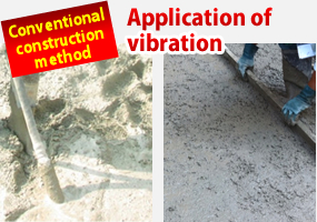 Application of vibration