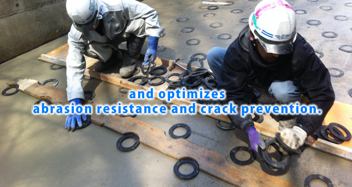 and optimizes abrasion resistance and crack prevention.