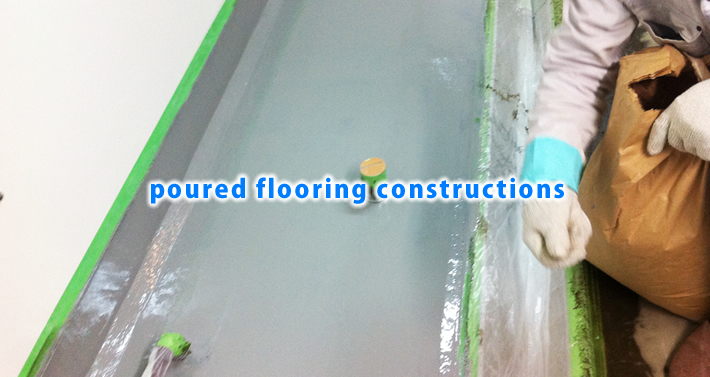 poured flooring constructions