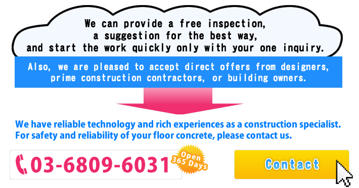 We provide a free-charge inspection whenever you contact us.